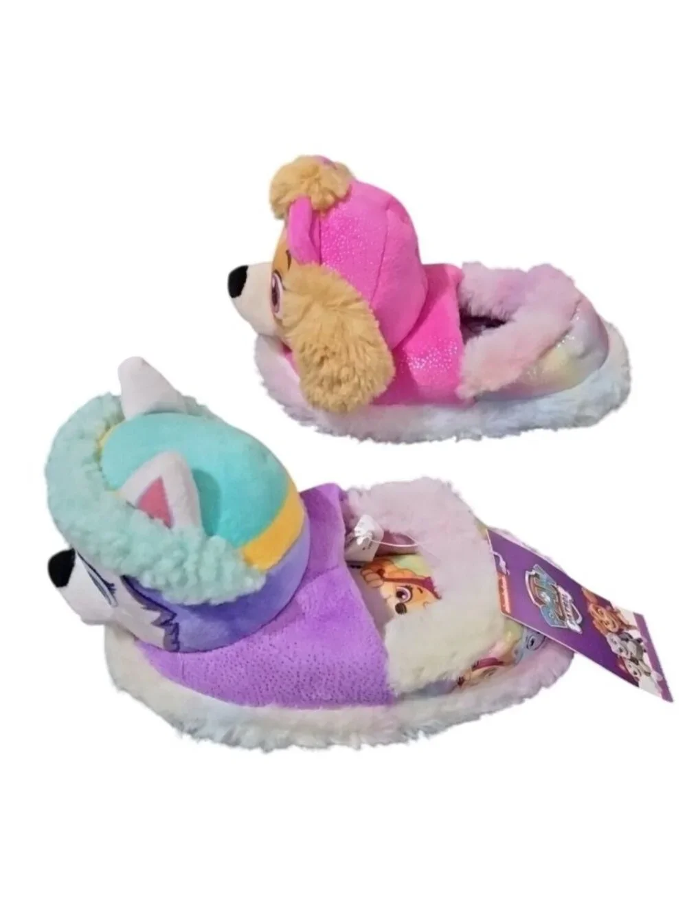 Nickelodeon Paw Patrol Toddler Size 5-6 Slippers 3D Skye Everest Plush Non-Slip